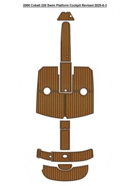 2006 Cobalt 220 Swim Platform Cockpit Pad Boat EVA Foam Teak Deck Flooring Mat SeaDek MarineMat Gatorstep Style Self Adhesive