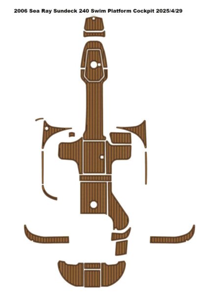 2006 Sea Ray Sundeck 240 Swim Platform Cockpit Pad Boat EVA Foam Teak Floor