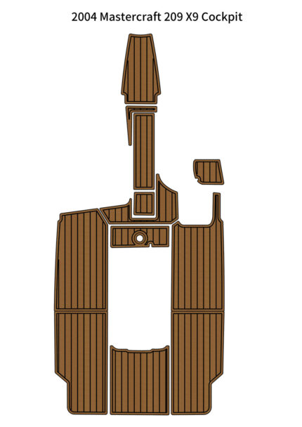 2004 Mastercraft 209 X9 Cockpit Pad Boat EVA Foam Faux Teak Deck Floor Mat SeaDek MarineMat Gatorstep Style Self Adhesive