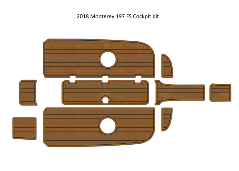 2018 Monterey 197 FS Cockpit Pad Boat EVA Foam Faux Teak Deck Floor Mat ...