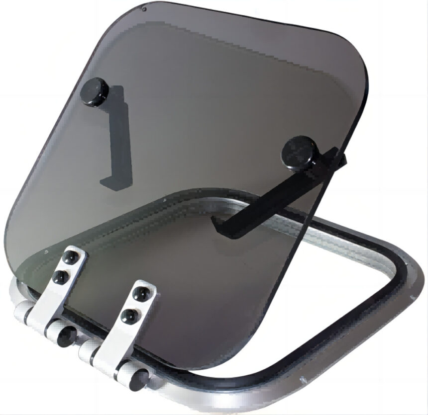 thumbnail image 2 of Boat Porthole Window Anodized Aluminum Frame Rectangle 2 of 9