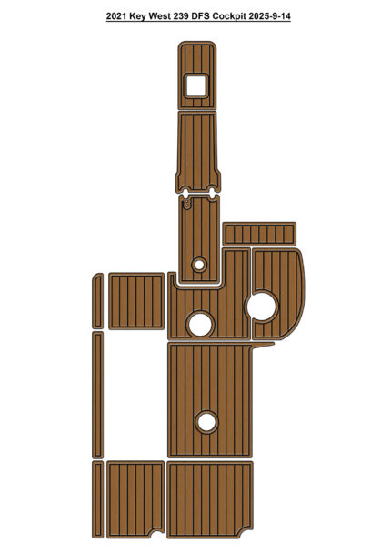 2021 Key West 239 DFS Cockpit Pad Boat EVA Foam Teak Deck Flooring Self Adhesive