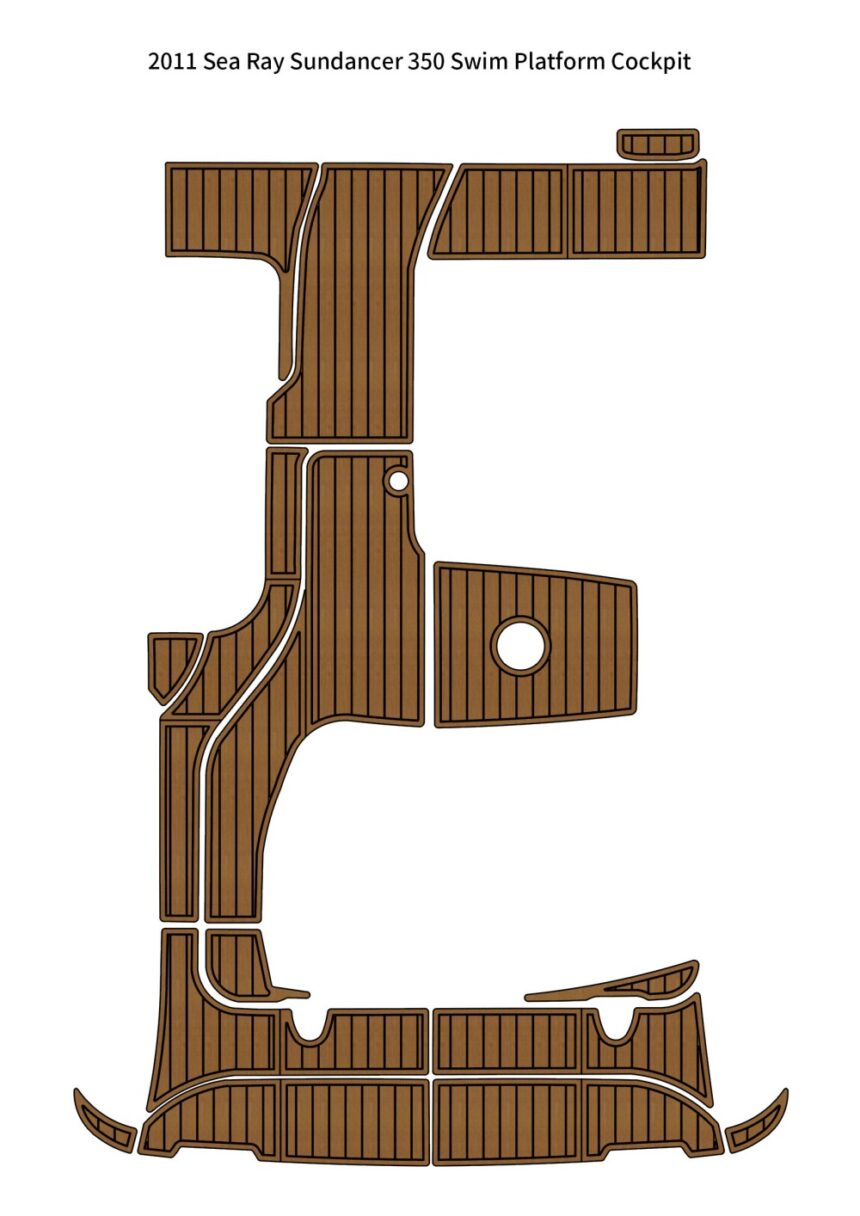 Tapis De Pont EVA Teck Pour Sea Ray Sundancer 350 (1990-1991) - Neuf