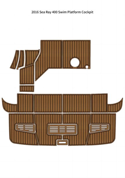 2016 Sea Ray 400 Swim Platform Cockpit Pad Boat EVA Teak Deck Floor Mat Seadek MarineMat Gatorstep Style Self Adhesive