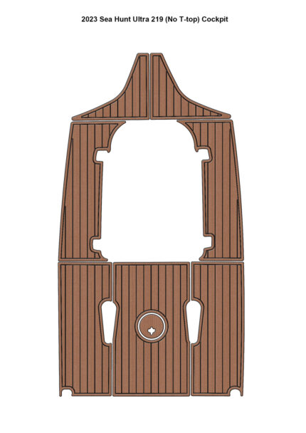 2023 Sea Hunt Ultra 219 (No T-top) Cockpit Boat EVA Foam Faux Teak Deck Floor Mat Pad SeaDek MarineMat Style Self Adhesive