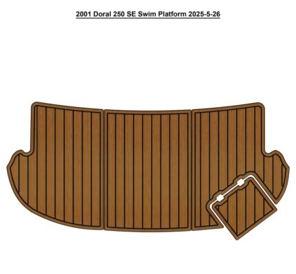 2001 Doral 250 SE Swim Platform Step Pad Boat EVA Foam Teak Deck Floor SeaDek MarineMat Gatorstep Style Self Adhesive