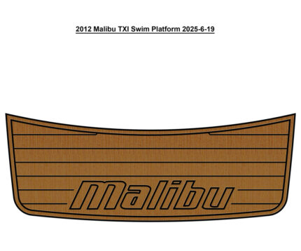 2012 Malibu TXI Swim Platform Boat Pad EVA Foam Faux Teak Deck Floor Mat Seadek MarineMat Gatorstep Style Self Adhesive