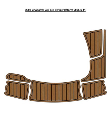 2003 Chaparral 235 SSI Swim Platform Boat Pad EVA Foam Faux Teak Deck Floor Mat SeaDek MarineMat Gatorstep Style Self Adhesive