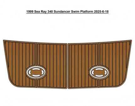 1999 Sea Ray 340 Sundancer Swim Platform Pad Boat EVA Teak Floor Mat SeaDek MarineMat Gatorstep Style Self Adhesive