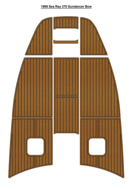 1999 Sea Ray 370 Sundancer Bow Pad Boat EVA Foam Faux Teak Deck Floor Mat SeaDek MarineMat Gatorstep Style