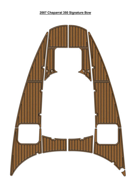 2007 Chaparral 350 Signature Bow Pad Boat EVA Foam Faux Teak Deck Floor Mat SeaDek MarineMat Gatorstep Style Self Adhesive