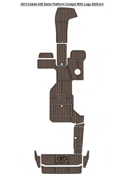 2013 Cobalt A28 Swim Platform Cockpit Pad Boat EVA Foam Teak Deck Floor Mat Seadek Gatorstep Style Self Adhesive