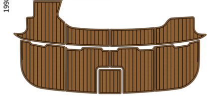 1998-1999 Sea Ray Sundancer 400 Swim Platform  Pad Boat EVA Teak Floor SeaDek MarineMat Gatorstep Style Self Adhesive (Copy)