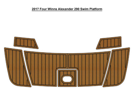 2017 Four Winns Alexander 290 Swim Platform Pad Boat EVA Foam Fuax Teak Deck Floor Mat Seadek MarineMat Gatorstep Style Self Adhesive
