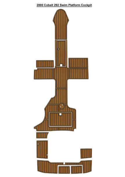 2000 Cobalt 292 Swim Platform Cockpit Pad Boat EVA Foam Fuax Teak Deck Floor Mat Seadek MarineMat Gatorstep Style Self Adhesive