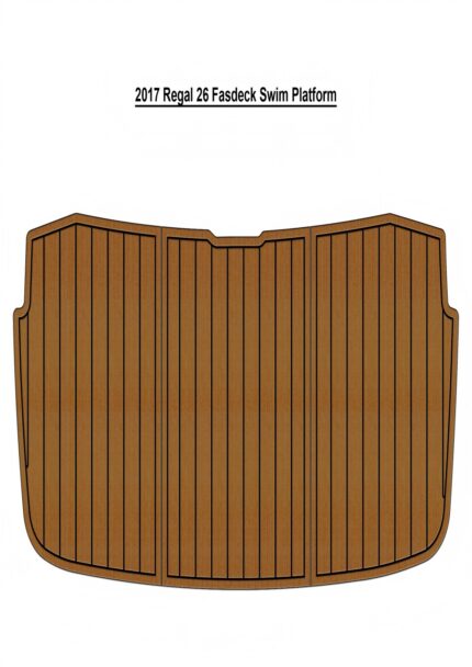 2017 Regal 26 Fasdeck Swim Platform Pad Boat EVA Foam Faux Teak Deck Floor Mat Seadek Marine Mat Gatorstep Style Self Adhesive