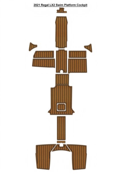 2021 Regal LX2 Swim Platform Cockpit Pad Boat EVA Foam Teak Deck Floor SeaDek MarineMat Gatorstep Style Self Adhesive