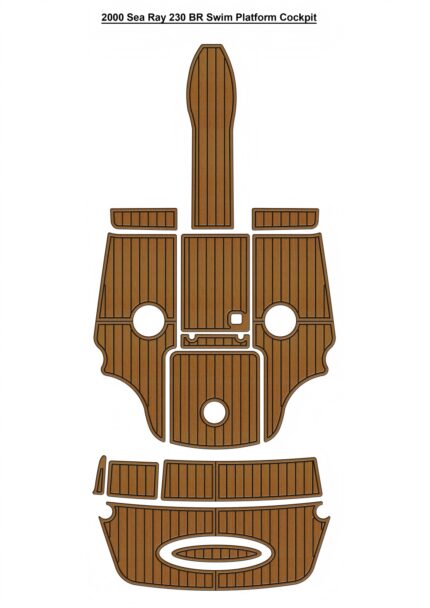 2000 Sea Ray 230 BR Swim Platform Cockpit Boat EVA Faux Flooring Pad Mat SeaDek MarineMat Gatorstep Style Self Adhesive