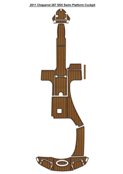 2011 Chaparral 267 SSX Swim Platform Cockpit Boat EVA Faux Flooring Pad Mat SeaDek MarineMat Gatorstep Style Self Adhesive