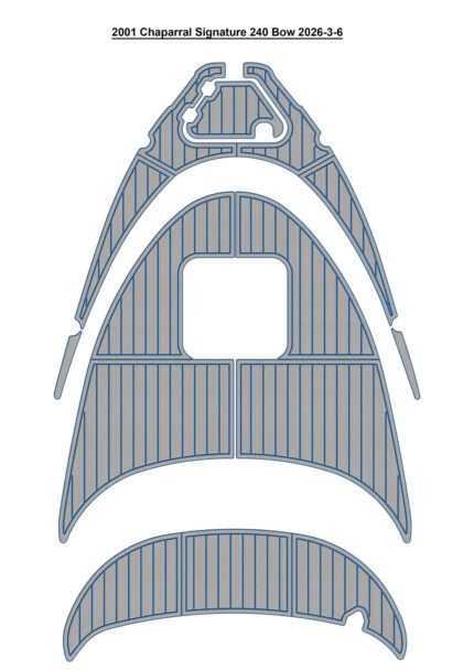 2001 Chaparral Signature 240 Bow  Pad Boat EVA Teak Deck Floor Mat SeaDek MarineMat Style Self Adhesive