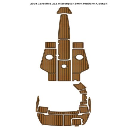 2004 Caravelle 232 Interceptor Swim Platform Cockpit Pad Boat EVA Foam Faux Teak Deck Floor Mat SeaDek Gatorstep Style Self Adhesive