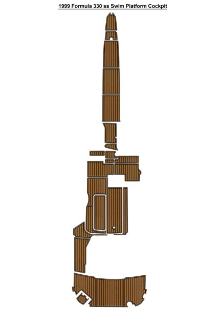 1999 Formula 330 ss Swim Platform Cockpit Pad Boat EVA Foam Faux Teak Deck Floor Mat SeaDek Gatorstep Style Self Adhesive