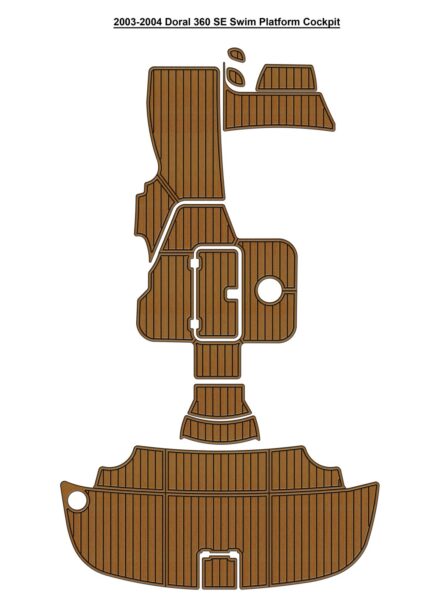 2003-2004 Doral 360 SE Swim Platform Cockpit Pad Boat EVA Foam Faux Teak Deck Floor Mat SeaDek Gatorstep Style Self Adhesive