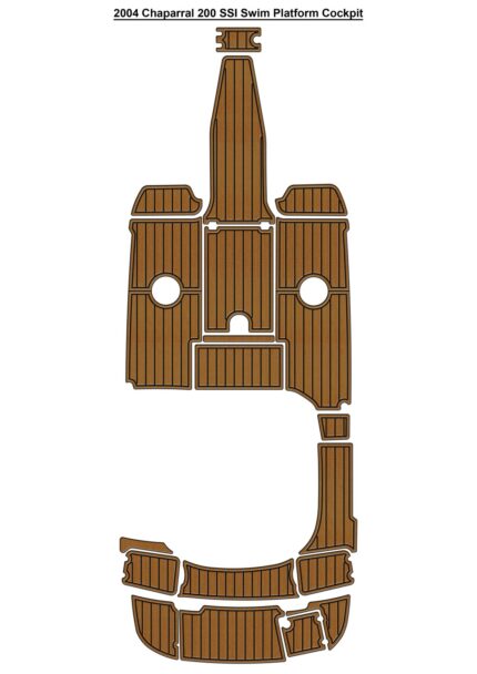 2004 Chaparral 200 SSI Swim Platform Cockpit Pad Boat EVA Foam Faux Teak Deck Floor Mat SeaDek Gatorstep Style Self Adhesive