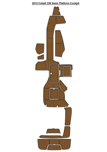 2015 Cobalt 336 Swim Platform Cockpit Pad Boat EVA Foam Faux Teak Deck Floor Mat SeaDek Gatorstep Style Self Adhesive