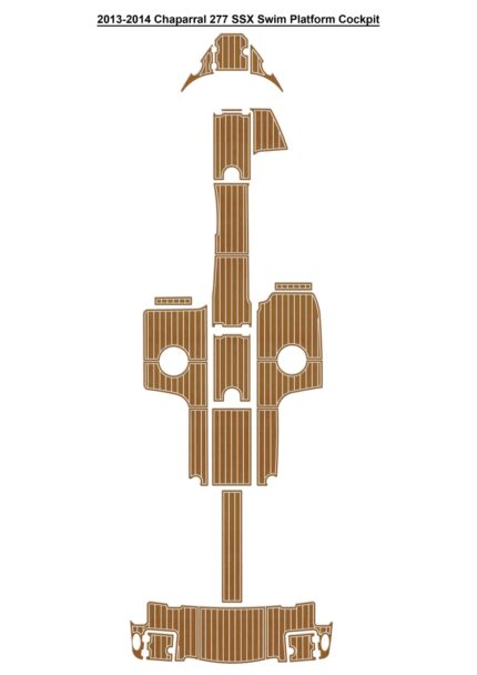 2013-2014 Chaparral 277 SSX Swim Platform Cockpit Pad Boat EVA Foam Faux Teak Deck Floor Mat SeaDek MarineMat Gatorstep Style Self Adhesive