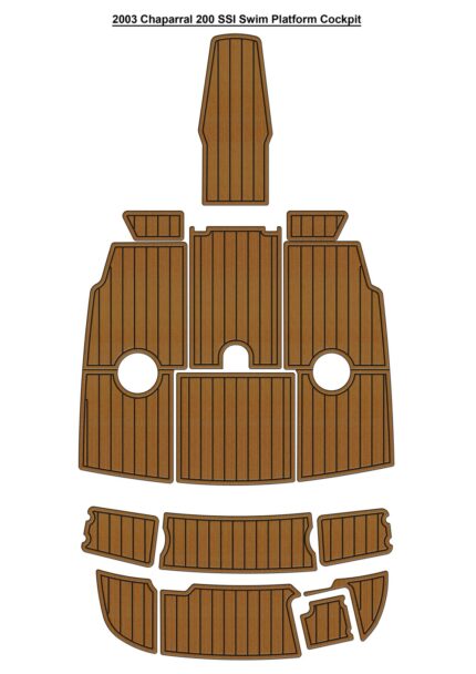 2003 Chaparral 200 SSI Swim Platform Cockpit Pad Boat EVA Foam Faux Teak Deck Floor Mat SeaDek Gatorstep Style Self Adhesive