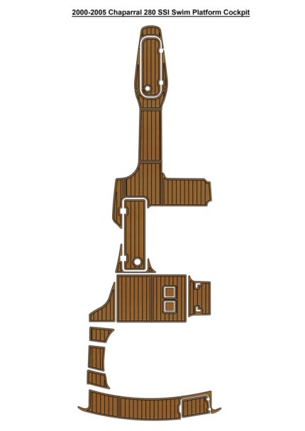 2000-2005 Chaparral 280 SSI Swim Platform Cockpit Pad Boat EVA Foam Faux Teak Deck Floor Mat SeaDek Gatorstep Style Self Adhesive