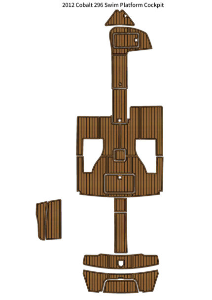 2012 Cobalt 296 Swim Platform Cockpit Pad Boat EVA Foam Faux Teak Deck Floor Mat SeaDek MarineMat Gatorstep Style Self Adhesive