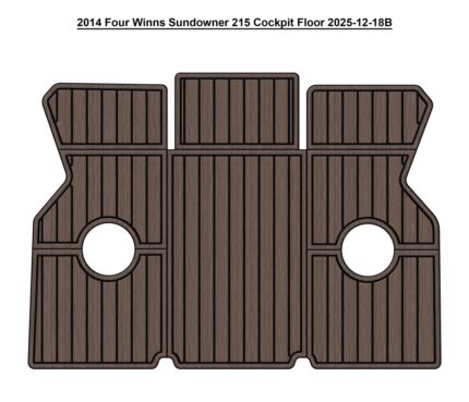 2014 Four Winns Sundowner 215 Cockpit Pad Boat EVA Foam Faux Teak Deck Floor Mat SeaDek MarineMat Gatorstep Self Adhesive