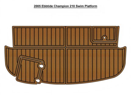 2005 Ebbtide Champion 210 Swim Platform Pad Boat EVA Foam Faux Teak Deck Floor Mat SeaDek MarineMat Gatorstep Style Self Adhesive