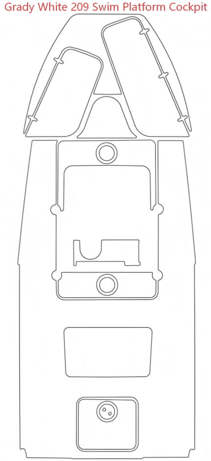 Grady White 209 Swim Platform Cockpit Pad Boat EVA Foam Faux Teak Deck Floor Mat SeaDek Style Self Adhesive