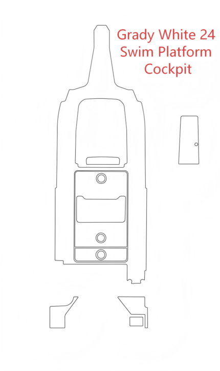 Grady White 24 Swim Platform Cockpit Pad Boat EVA Foam Faux Teak Deck Floor Mat SeaDek Style Self Adhesive