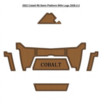 2022 Cobalt R6 Swim Platform Pad Boat EVA Foam Faux Teak Deck Floor Mat SeaDek Gatorstep Style Self Adhesive