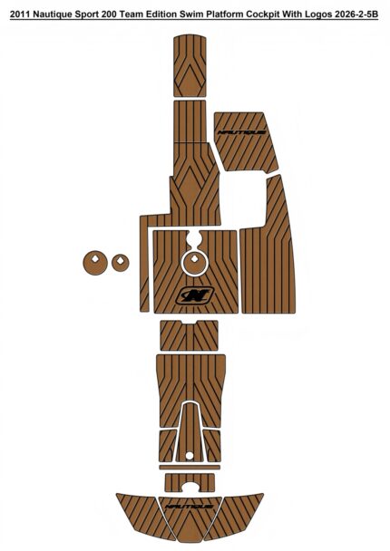 2011 Nautique Sport 200 Team Edition Swim Platform Cockpit Pad Boat EVA Foam Faux Teak Deck Floor Mat SeaDek Self Adhesive