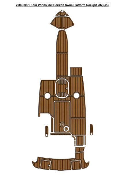 2000-2001 Four Winns 260 Horizon Swim Platform Cockpit Boat EVA Foam Teak Floor Pad SeaDek MarineMat Gatorstep Style Self Adhesive