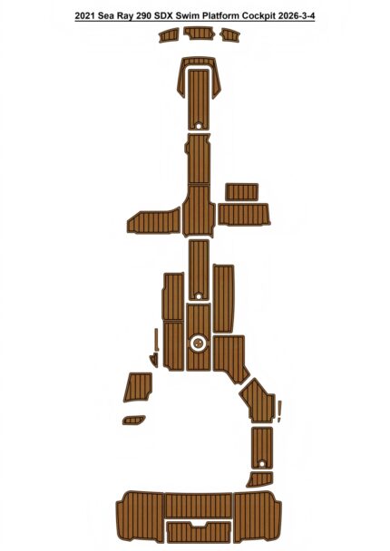 2021 Sea Ray 290 SDX Swim Platform Cockpit Boat EVA Faux Flooring Pad Mat SeaDek MarineMat Gatorstep Style Self Adhesive