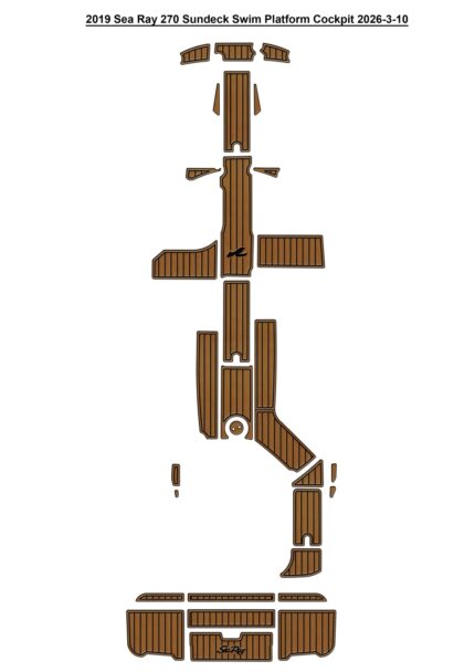 2019 Sea Ray 270 Sundeck Swim Platform Cockpit Boat EVA Faux Flooring Pad Mat SeaDek MarineMat Gatorstep Style Self Adhesive