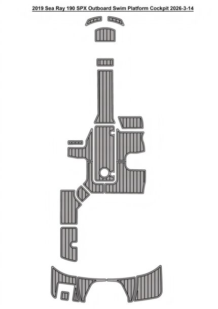 2019 Sea Ray 190 SPX Outboard Swim Platform Cockpit Boat EVA Faux Flooring Pad Mat SeaDek MarineMat Gatorstep Style Self Adhesive