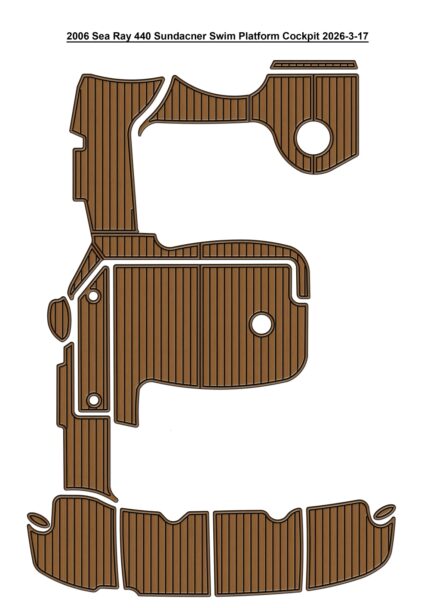 2006 Sea Ray 440 Sundancer Swim Platform Cockpit Boat EVA Faux Flooring Pad Mat SeaDek MarineMat Gatorstep Style Self Adhesive