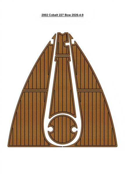 2002 Cobalt 227 Bow Pad Boat EVA Foam Faux Teak Deck Floor Mat SeaDek Gatorstep Style Self Adhesive