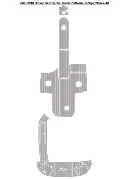 2008-2010 Rinker Captiva 246 Swim Platform Cockpit Pad Boat EVA Foam Faux Teak Deck Floor Mat SeaDek Style Self Adhesive