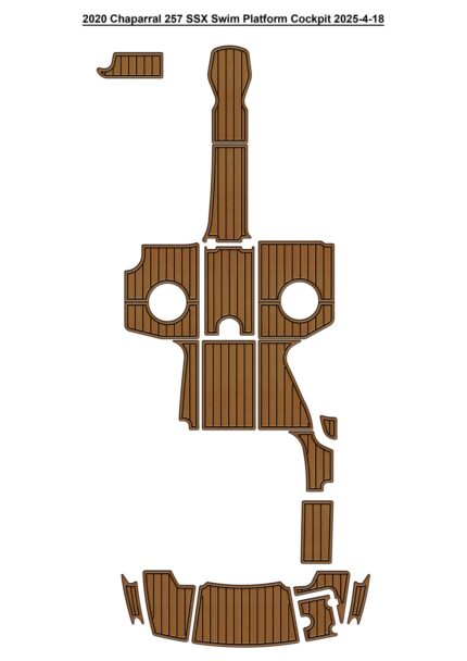 2020 Chaparral 257 SSX Swim Platform Cockpit Boat EVA Foam Teak Floor Pad SeaDek MarineMat Style Self Adhesive