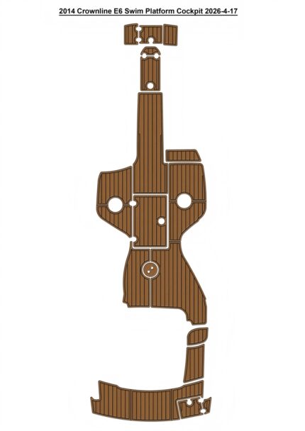 2014 Crownline E6 Swim Platform Cockpit Boat EVA Faux Flooring Pad Mat SeaDek MarineMat Gatorstep Style Self Adhesive