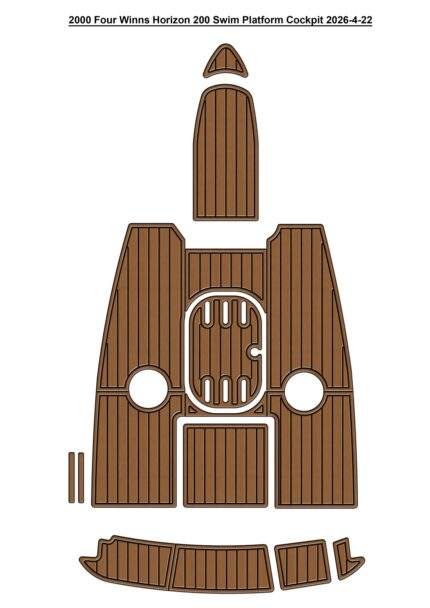 2000 Four Winns Horizon 200 Swim Platform Cockpit Pad Boat EVA Foam Faux Teak Deck Floor Mat SeaDek MarineMat Gatorstep Style Self Adhesive