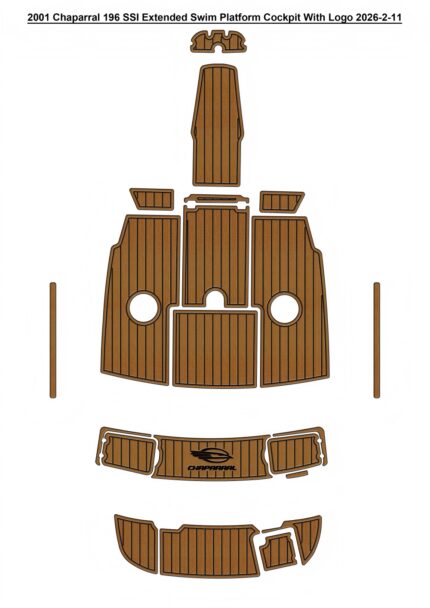 2001 Chaparral 196 SSI Extended Swim Platform Cockpit Boat EVA Foam Teak Floor Pad SeaDek MarineMat Style Self Adhesive